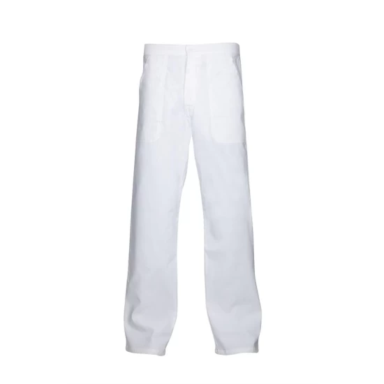 Pantaloni bumbac industria alimentara, barbati, albi Pantaloni bumbac industria alimentara, barbati, albi