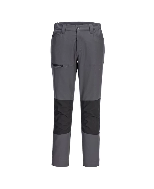 Pantaloni de lucru subtiri elastici WX2 Stretch, 195g/m2, gri negru Pantaloni de lucru subtiri elastici WX2 Stretch, 195g/m2, gri negru