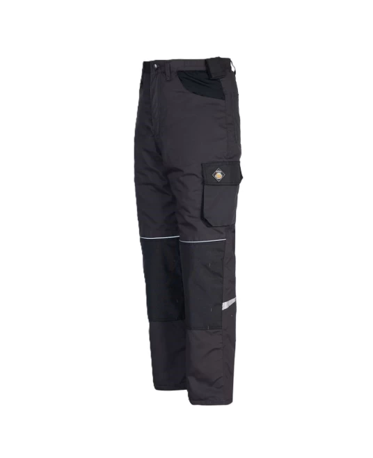 Pantaloni vatuiti tercot Kastor, gri-negru Pantaloni vatuiti tercot Kastor, gri-negru
