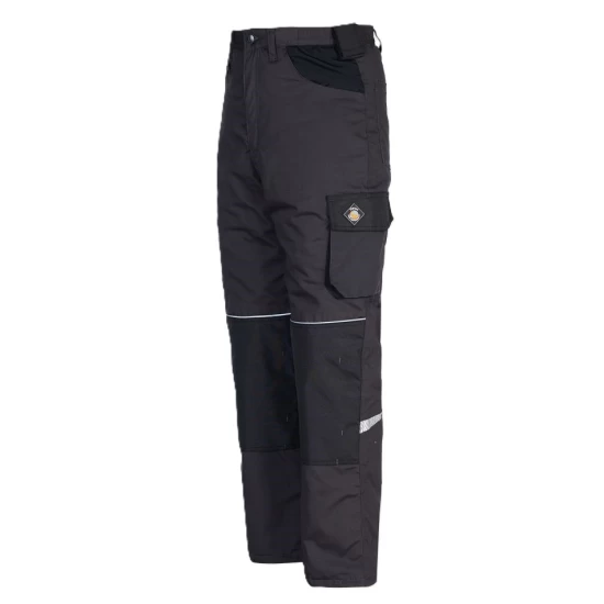 Pantaloni vatuiti tercot Kastor, negru