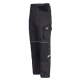 Pantaloni vatuiti tercot Kastor, negru