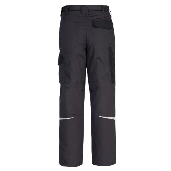 Pantaloni vatuiti tercot Kastor, negru