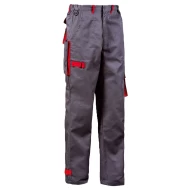 Pantaloni de lucru Cargo, tercot 235g/m2, gri-rosu Pantaloni de lucru Cargo, tercot 235g/m2, gri-rosu