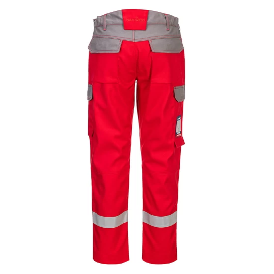 Pantaloni ignifugi antistatici protectie arc electric Bizflame Ultra [FR06] Rosu