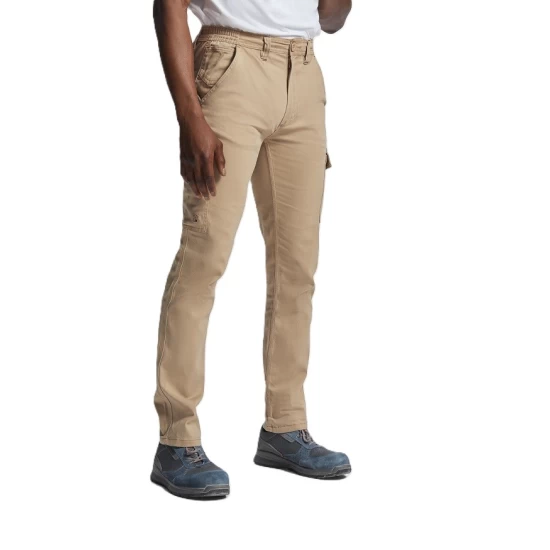 Pantaloni de lucru cu elastan, cusaturi triple, Gri Pantaloni de lucru cu elastan, cusaturi triple, Gri