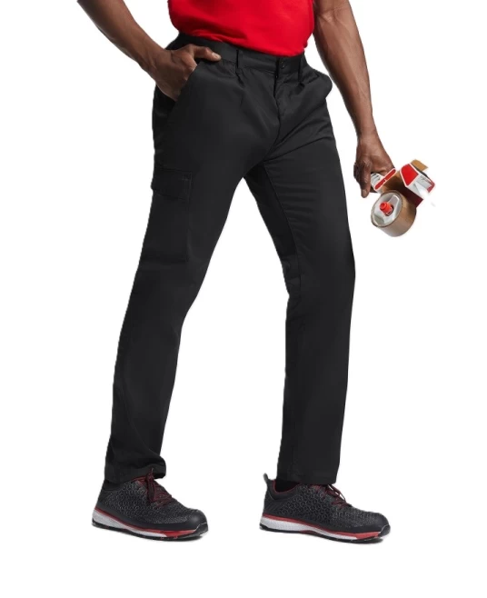 Pantaloni subtiri de lucru, tercot foarte rezistent la rupere, Negru Pantaloni subtiri de lucru, tercot foarte rezistent la rupere, Negru