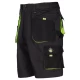 Pantaloni scurti Kastor, negru-verde