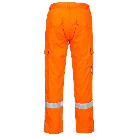 Pantaloni subtiri antistatici si ignifugi cu benzi reflectorizante, Portocaliu Pantaloni subtiri antistatici si ignifugi cu benzi reflectorizante, Portocaliu