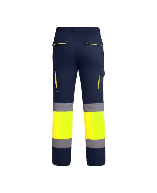 Pantaloni vatuiti HiVis cu dungi reflectorizante, bleumarin-galben Pantaloni vatuiti HiVis cu dungi reflectorizante, bleumarin-galben