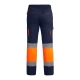 Pantaloni vatuiti HiVis cu dungi reflectorizante, bleumarin-portocaliu Pantaloni vatuiti HiVis cu dungi reflectorizante, bleumarin-portocaliu