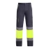 Pantaloni vatuiti HiVis cu dungi reflectorizante, gri-galben