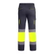 Pantaloni vatuiti HiVis cu dungi reflectorizante, gri-galben Pantaloni vatuiti HiVis cu dungi reflectorizante, gri-galben