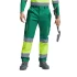 Pantaloni vatuiti HiVis cu dungi reflectorizante, verde-galben