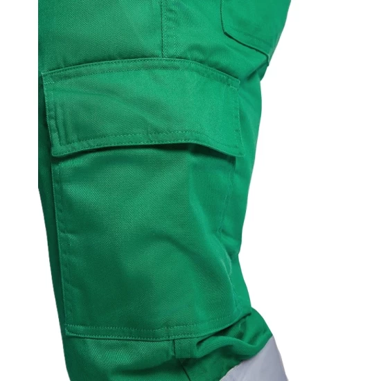 Pantaloni vatuiti HiVis cu dungi reflectorizante, bleumarin-portocaliu Pantaloni vatuiti HiVis cu dungi reflectorizante, bleumarin-portocaliu