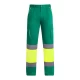 Pantaloni vatuiti HiVis cu dungi reflectorizante, verde-galben Pantaloni vatuiti HiVis cu dungi reflectorizante, verde-galben
