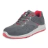 Pantofi de protectie S1 usori si comozi, bombeu metalic, gri-rosu