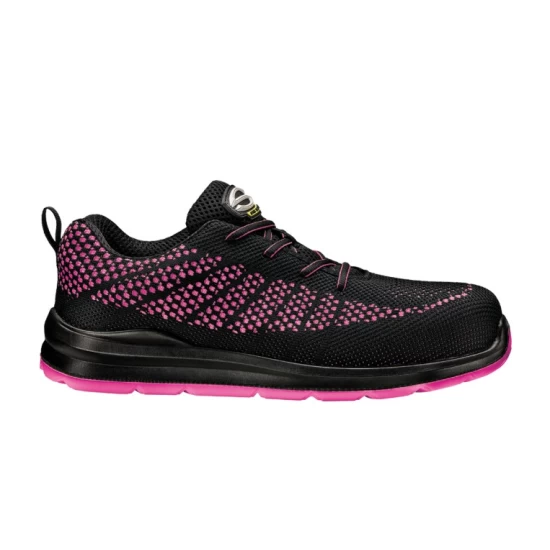 Pantofi de protectie usori S1PS FO SR, bombeu compozit si lamela antiperforare, negru-roz Pantofi de protectie usori S1PS FO SR, bombeu compozit si lamela antiperforare, negru-roz