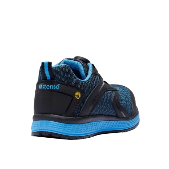 Pantofi de protectie S1PS ESD cu sistem de inchidere boa, Negru-albastru Pantofi de protectie S1PS ESD cu sistem de inchidere boa, Negru-albastru