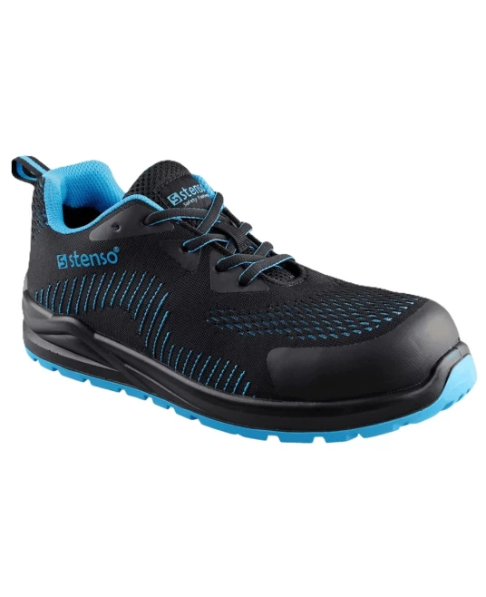 Pantofi de protectie S1PS, bombeu fibre de sticla, negru-albastru Pantofi de protectie S1PS, bombeu fibre de sticla, negru-albastru
