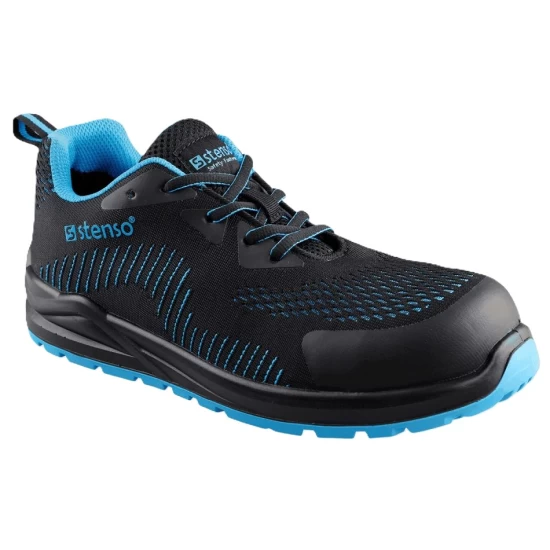 Pantofi de protectie S1PS, bombeu fibre de sticla, negru-albastru Pantofi de protectie S1PS, bombeu fibre de sticla, negru-albastru
