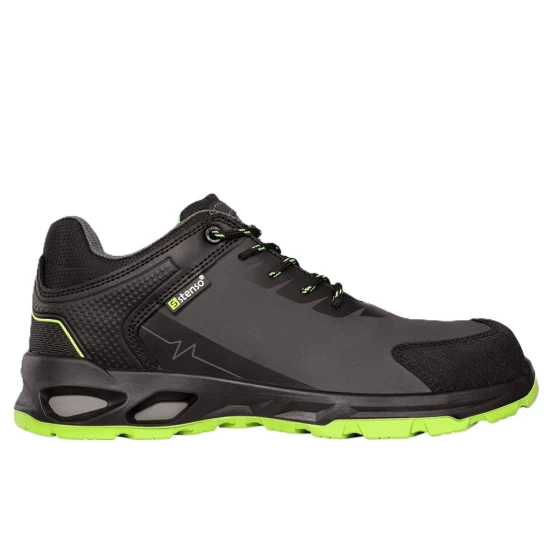 Pantofi de protectie S3S SR, bombeu fibre de sticla, lamela antiperforatie, verde-negru