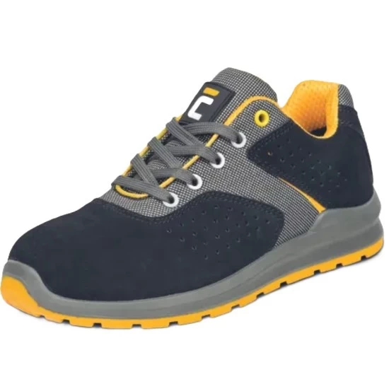 Pantofi de protectie S1PS usori si comozi, bombeu compozit, lamela antiperforare, negru-galben Pantofi de protectie S1PS usori si comozi, bombeu compozit, lamela antiperforare, negru-galben