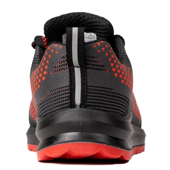 Pantofi de protectie S1P SR FO, bombeu metalic, lamela antiperforare, rosu-gri