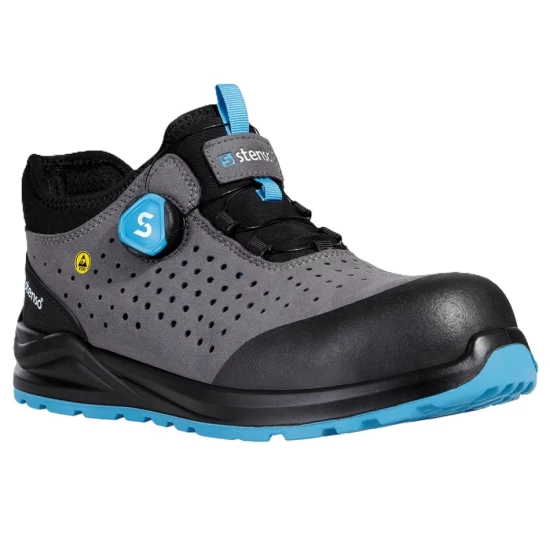 Pantofi de protectie sport S1PS ESD, sistem inchidere BOA, gri-albastru Pantofi de protectie sport S1PS ESD, sistem inchidere BOA, gri-albastru