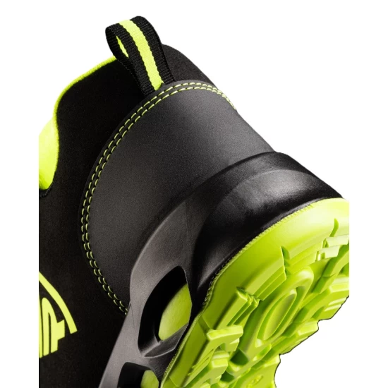 Pantofi de protectie S3S FO, bombeu fibra de sticla, negru-galben