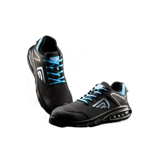 Pantofi de protectie S3, amortizare performanta, negru-albastru Pantofi de protectie S3, amortizare performanta, negru-albastru