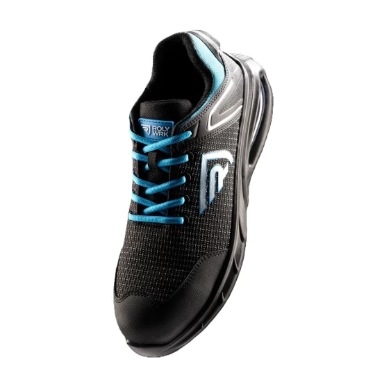 Pantofi de protectie S3, amortizare performanta, negru-albastru Pantofi de protectie S3, amortizare performanta, negru-albastru