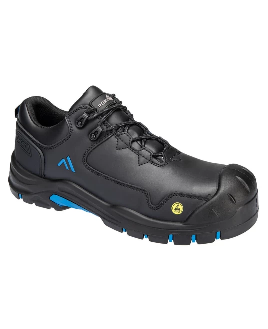 Pantofi de protectie S3S Apex ESD HRO SR SC FO, Negru/Albastru