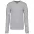 Pulover barbati cu guler in V, Gri melange