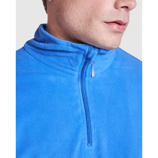 Fleece unisex cu fermoar scurt, 155 g/m2, albastru royal Fleece unisex cu fermoar scurt, 155 g/m2, albastru royal