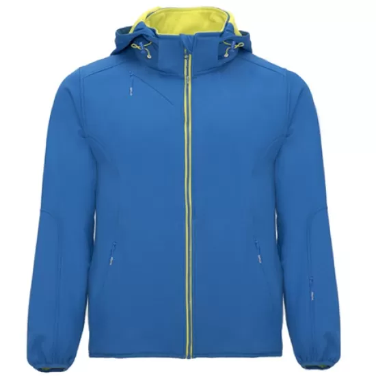 Jacheta softshell cu gluga, albastru royal