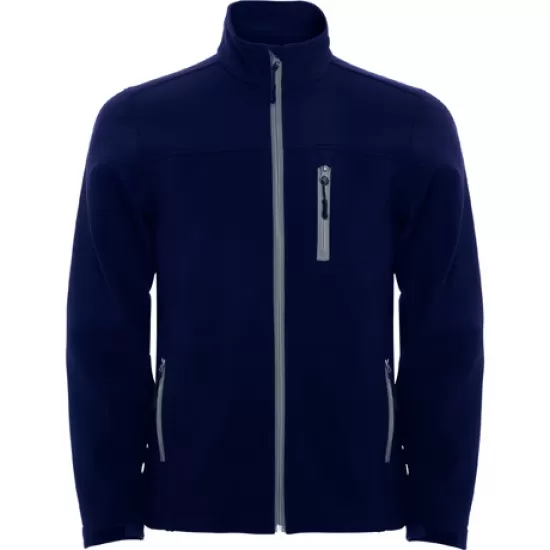 Jacheta softshell barbati, fermoar contrastant, Bleumarin Jacheta softshell barbati, fermoar contrastant, Bleumarin