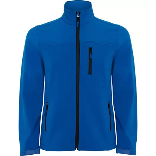 Jacheta softshell barbati, fermoar contrastant, Albastru royal Jacheta softshell barbati, fermoar contrastant, Albastru royal