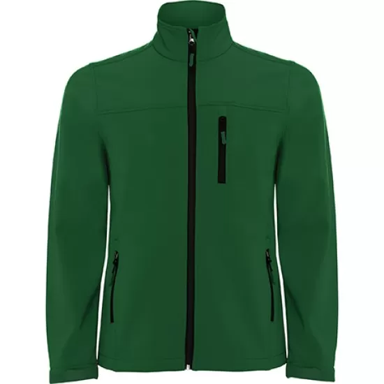 Jacheta softshell barbati, fermoar contrastant, Verde Jacheta softshell barbati, fermoar contrastant, Verde