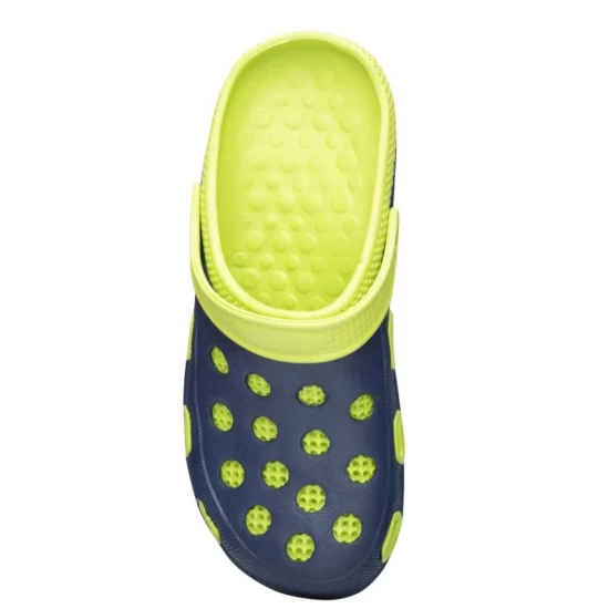 Saboti PVC cu talpa antialunecare, verde-albastru Saboti PVC cu talpa antialunecare, verde-albastru