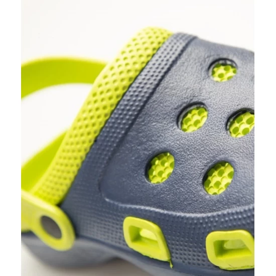 Saboti PVC cu talpa antialunecare, verde-albastru Saboti PVC cu talpa antialunecare, verde-albastru