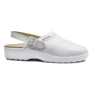 Saboti premium din piele, albi, Base OB SRC Saboti premium din piele, albi, Base OB SRC