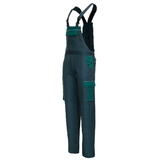 Salopeta cu pieptar bumbac Asimov, densitate 240g/m2, verde Salopeta cu pieptar bumbac Asimov, densitate 240g/m2, verde