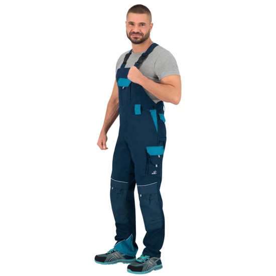 Salopeta cu pieptar tercot rezistent Brave, 270g/m2, bleumarin albastru Salopeta cu pieptar tercot rezistent Brave, 270g/m2, bleumarin albastru