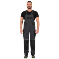 Salopeta cu pieptar tercot rezistent Brave, 270g/m2, gri verde