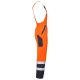 Salopeta cu pieptar HiVis dungi reflectorizante Colins, tercot 240g/m2, portocaliu negru Salopeta cu pieptar HiVis dungi reflectorizante Colins, tercot 240g/m2, portocaliu negru