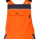 Salopeta cu pieptar HiVis dungi reflectorizante Colins, tercot 240g/m2, portocaliu negru Salopeta cu pieptar HiVis dungi reflectorizante Colins, tercot 240g/m2, portocaliu negru
