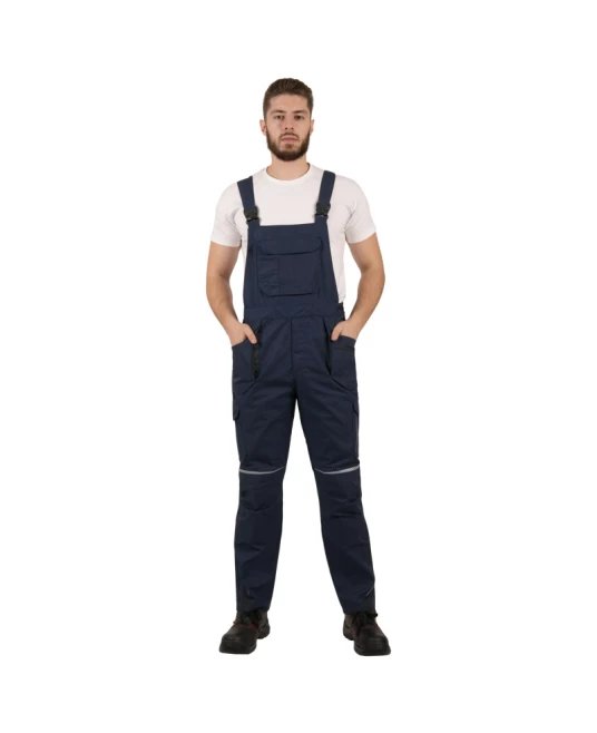 Salopeta cu pieptar subtire Drift, ripstop foarte rezistent, 200g/mp, bleumarin