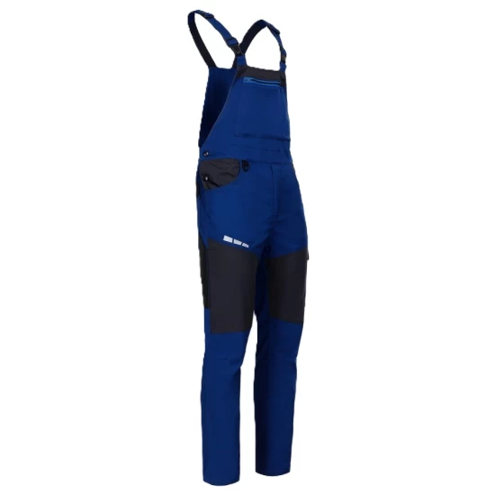 Salopeta cu pieptar subtire, ENOS stretch albastru-negru, 210g/m2 Salopeta cu pieptar subtire, ENOS stretch albastru-negru, 210g/m2
