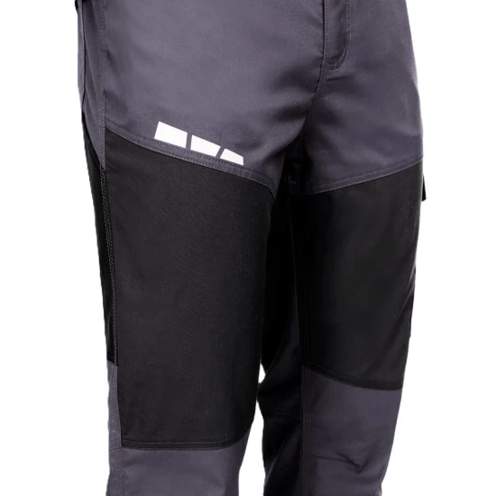 Salopeta cu pieptar subtire, ENOS stretch gri-negru, 210g/m2 Salopeta cu pieptar subtire, ENOS stretch gri-negru, 210g/m2