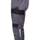 Salopeta cu pieptar subtire, ENOS stretch gri-negru, 210g/m2 Salopeta cu pieptar subtire, ENOS stretch gri-negru, 210g/m2